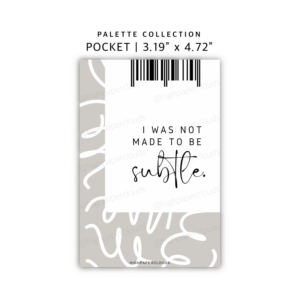 Pocket Rings - ‘I Was Not Made To Be Subtle’ Dashboard