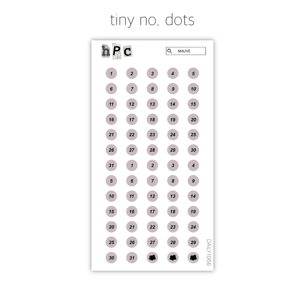 Tiny No. Dots - Mauve