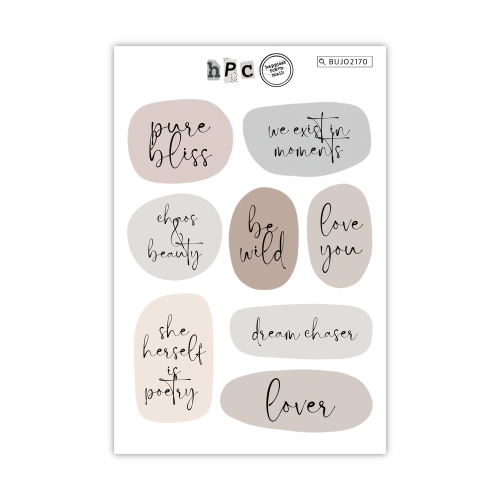 Palette Journal Quotes Sticker Sheet – HighPaperClouds