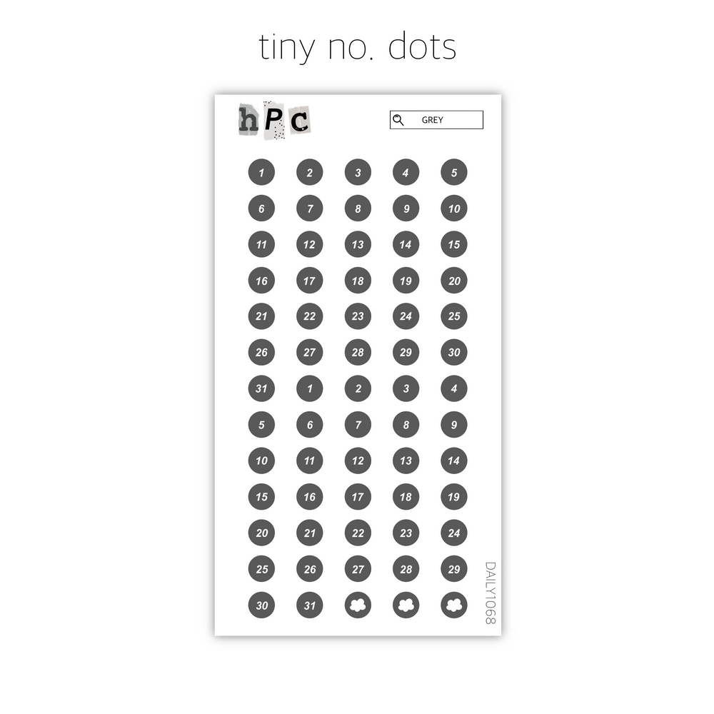 Tiny No. Dots - Grey