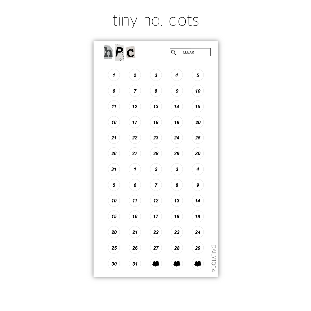 Tiny No. Dots - Clear