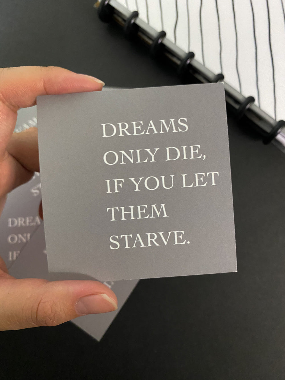 Dreams Quote Journal/Planner Card